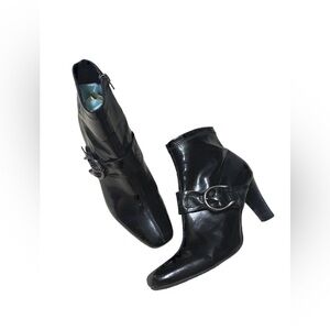 Etienne Aigner black booties. Size 8 1/2 excellent condition.